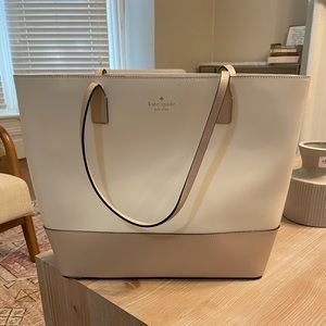 NWOT Kate Spade White and Cream Tote